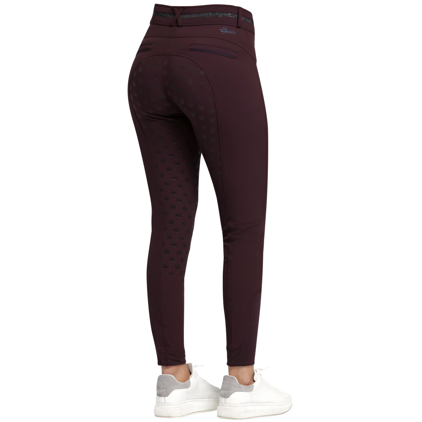 Sarina Full Grip Breeches Plum Spooks Riding Australasia